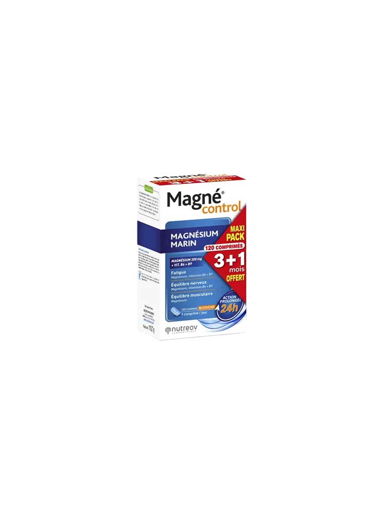 Nutreov Magne Control 4 Mois Dont 1 Mois Offert Bt120 Compr. - Promotion